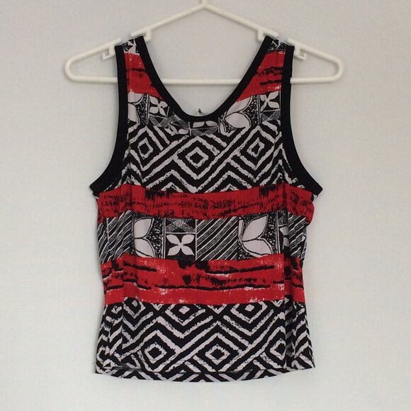 Joseph Ribkoff 2 Piece Jacket Camisole Sz 14 Multicolor Geometric 3\4 Sleeve - Picture 4 of 8